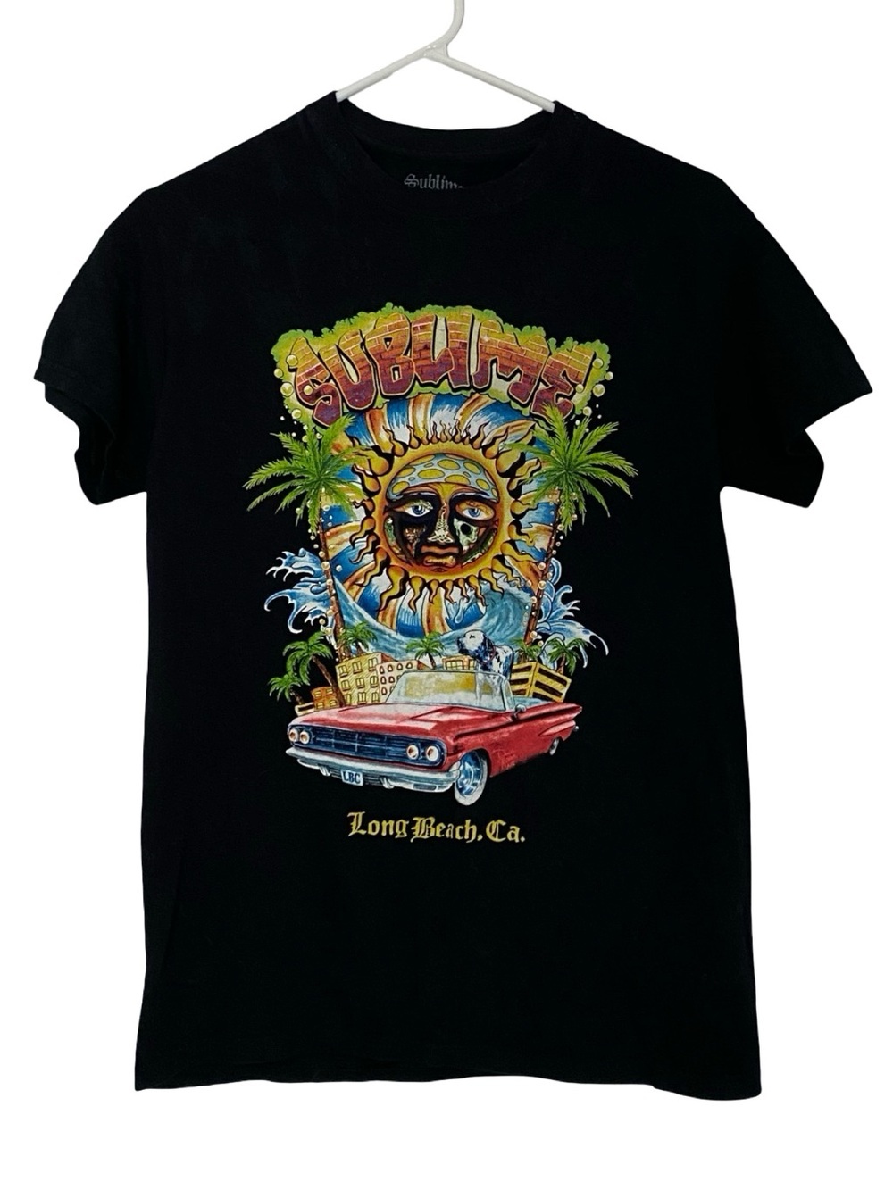 Sublime Band Tee Tshirt Mens Size Small Long Beach CA Car Logo Spencer Gifts